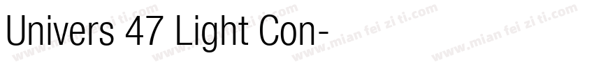 Univers 47 Light Con字体转换